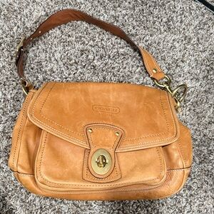 Coach Caramel Leather Shoulder Bag